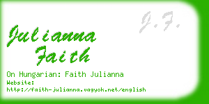 julianna faith business card